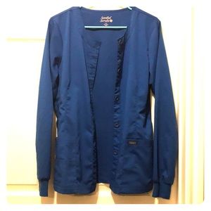 Royal blue scrub coat